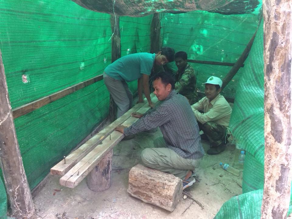 Renovated hide and bird feeding ground at Varin